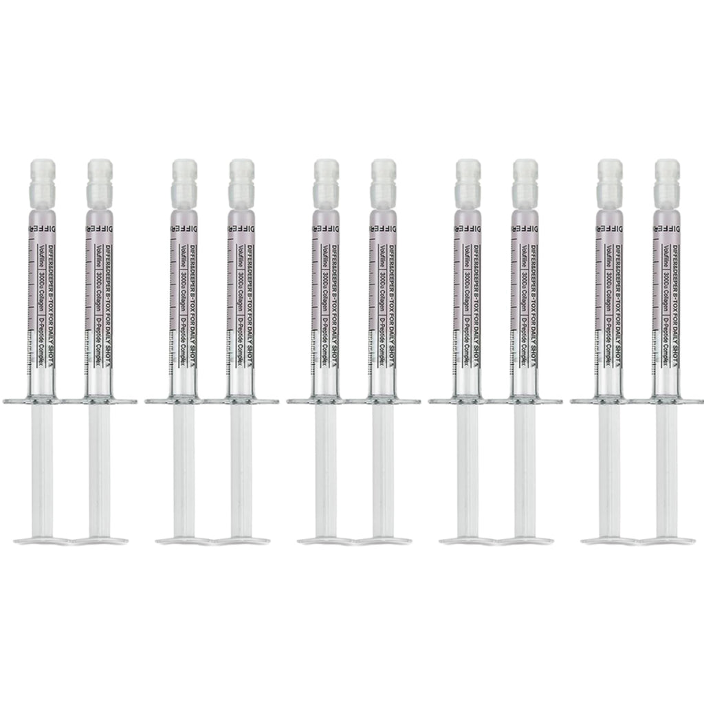 Differ & Deeper B-Volume Daily Essence Starter Pack – Plumping & Smoothing Formula | Wrinkle & Elasticity Care | Volufiline, Peptide & Collagen Ampoule for Easy Topical Application (2.5ml*2)