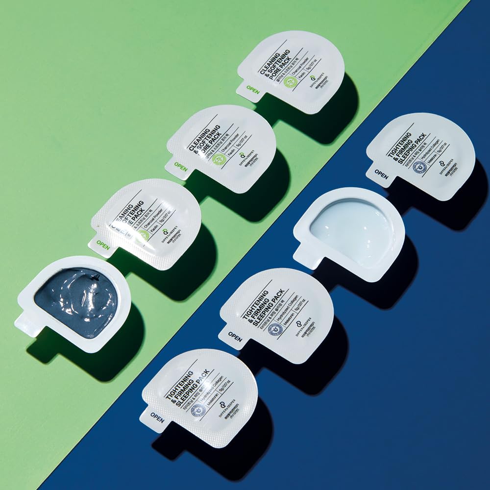 Differ & Deeper Tightening & Firming Sleeping Pack – 7 x 5g Single-Use Night Mask Capsules | Overnight Skin Firming & Moisture Care | Travel-Friendly K-Beauty Skincare