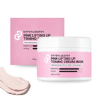 Differ & Deeper Pink Lifting Up Toning Cream Mask – Firming & Brightening Facial Mask with Rosa Damascena Water & Niacinamide for Elastic, Radiant Skin | Korean Skincare 5.29oz