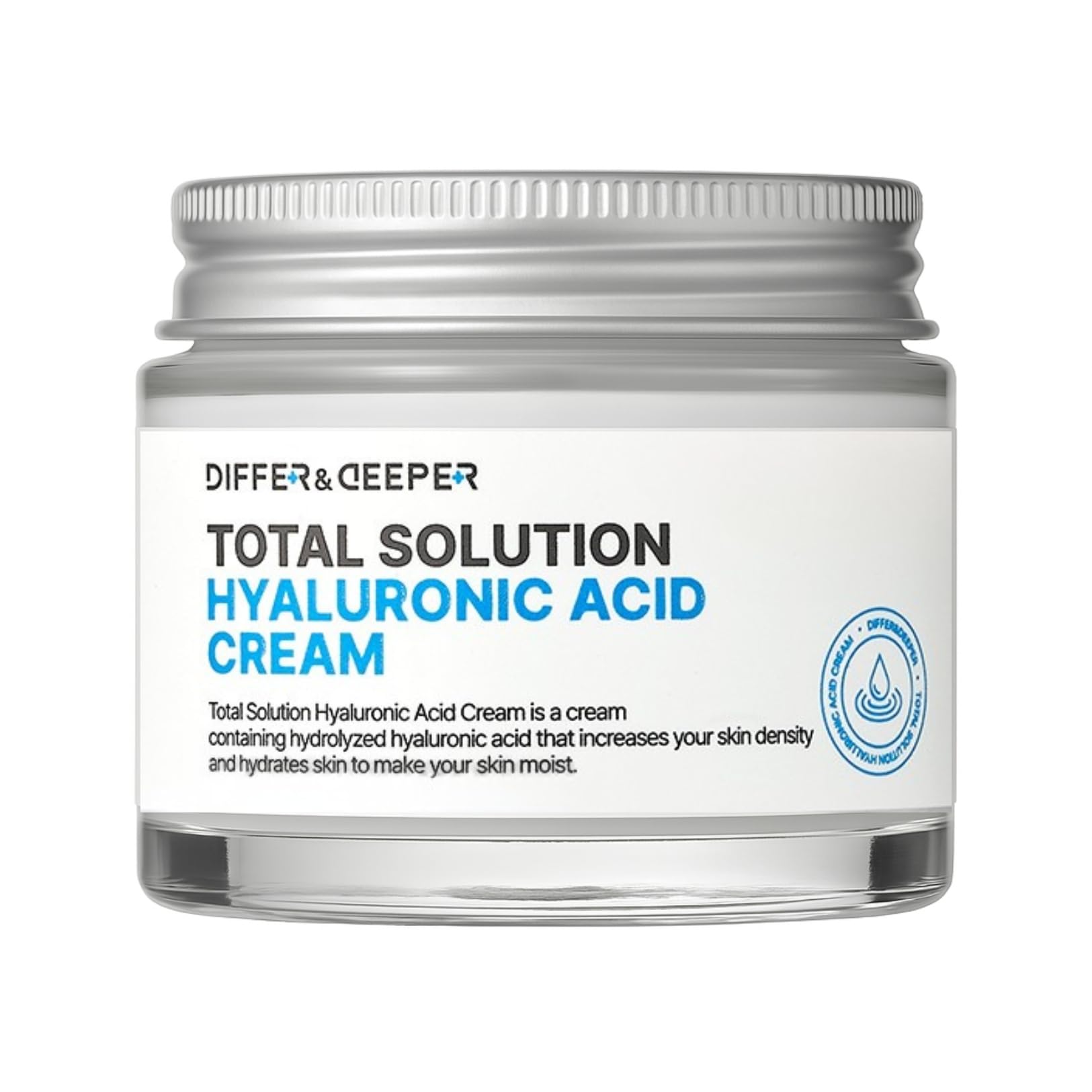 Differ & Deeper Total Solution Glutathione Cream – Radiance-Boosting Antioxidant Moisturizer for Dull or Stressed Skin, Lightweight Daily Cream, Korean Skincare 2.47oz