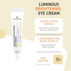 Differ & Deeper Luminous Brightening Eye Cream – Eye Moisturizer for Dullness, Dark Circles & Radiant-Looking Skin | K-Beauty Skincare (30ml)