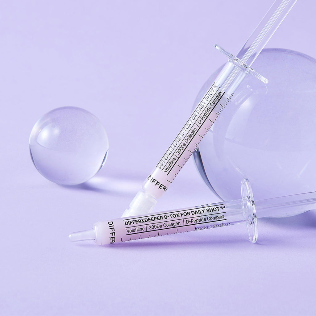 Differ & Deeper B-Volume Daily Essence Starter Pack – Plumping & Smoothing Formula | Wrinkle & Elasticity Care | Volufiline, Peptide & Collagen Ampoule for Easy Topical Application (2.5ml*2)