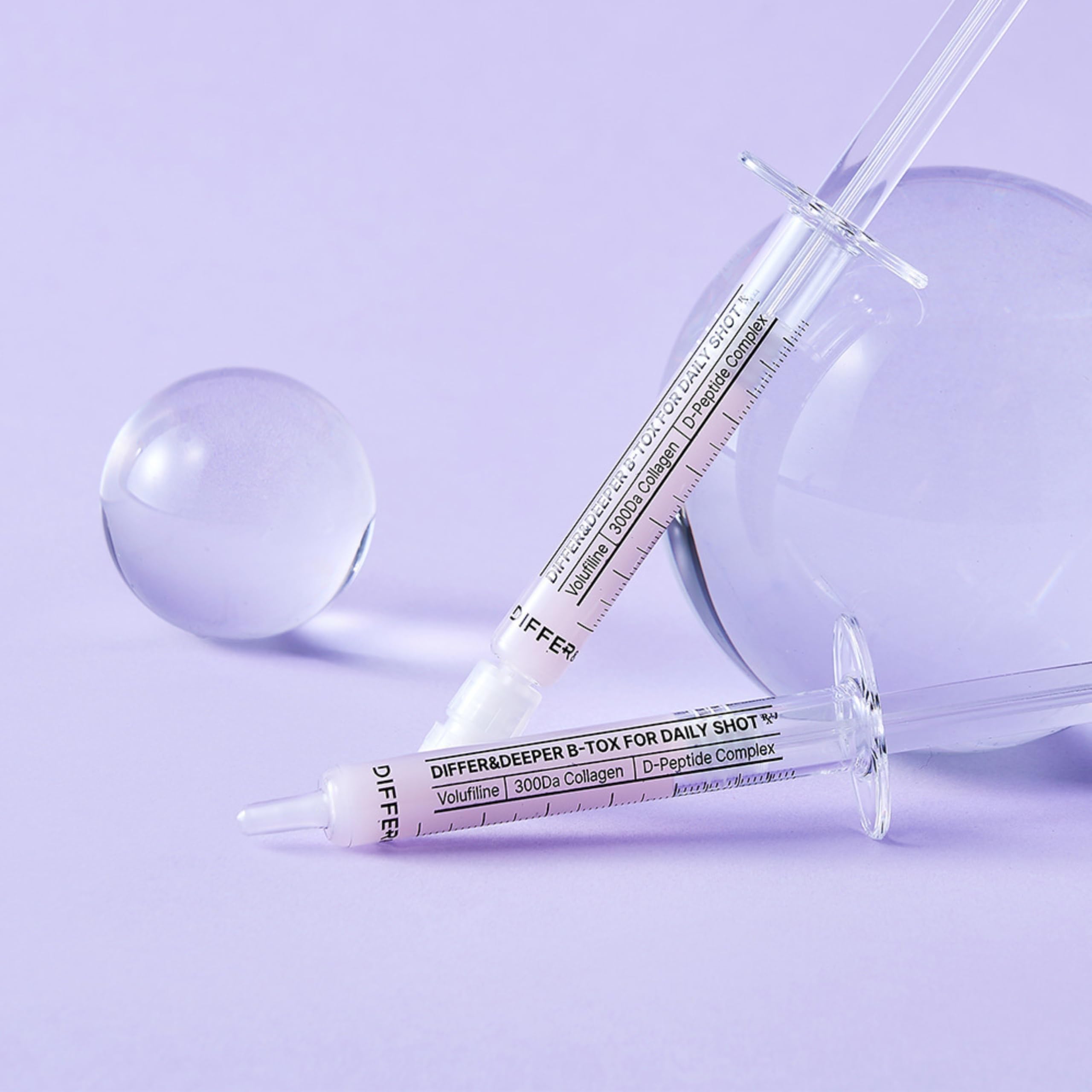 Differ & Deeper B-Volume Daily Essence Starter Pack – Plumping & Smoothing Formula | Wrinkle & Elasticity Care | Volufiline, Peptide & Collagen Ampoule for Easy Topical Application (2.5ml*2)