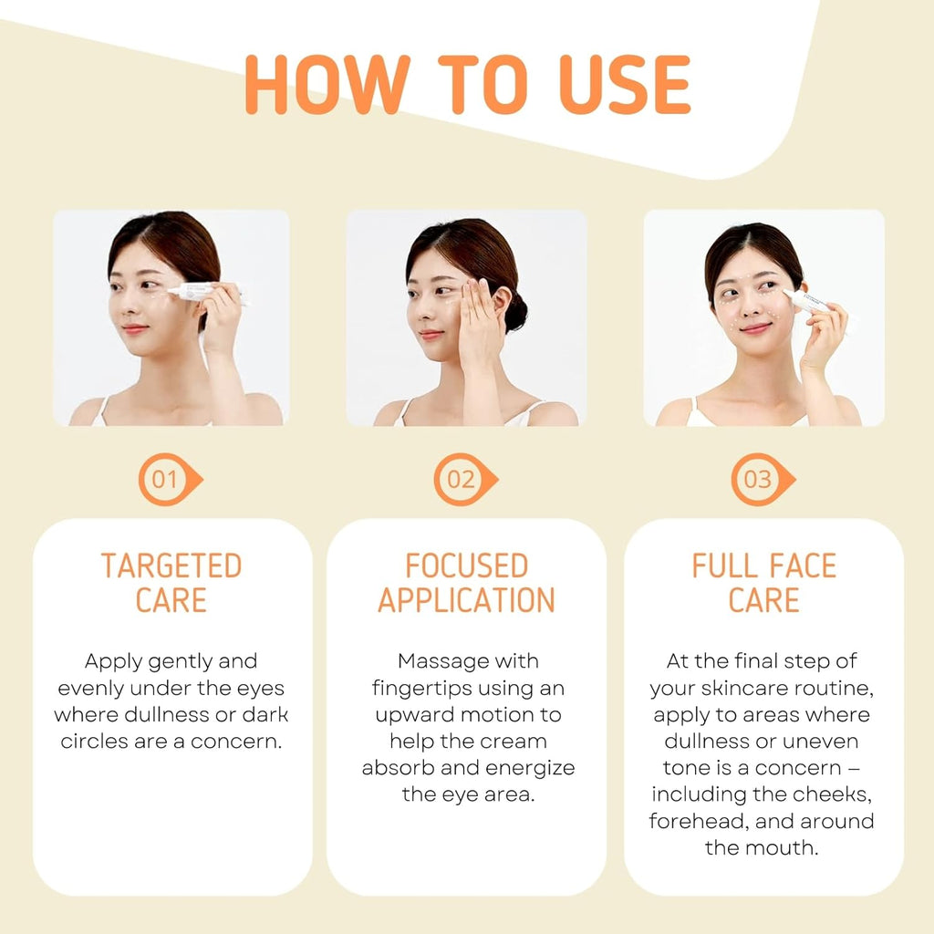 Differ & Deeper Luminous Brightening Eye Cream – Eye Moisturizer for Dullness, Dark Circles & Radiant-Looking Skin | K-Beauty Skincare (30ml)