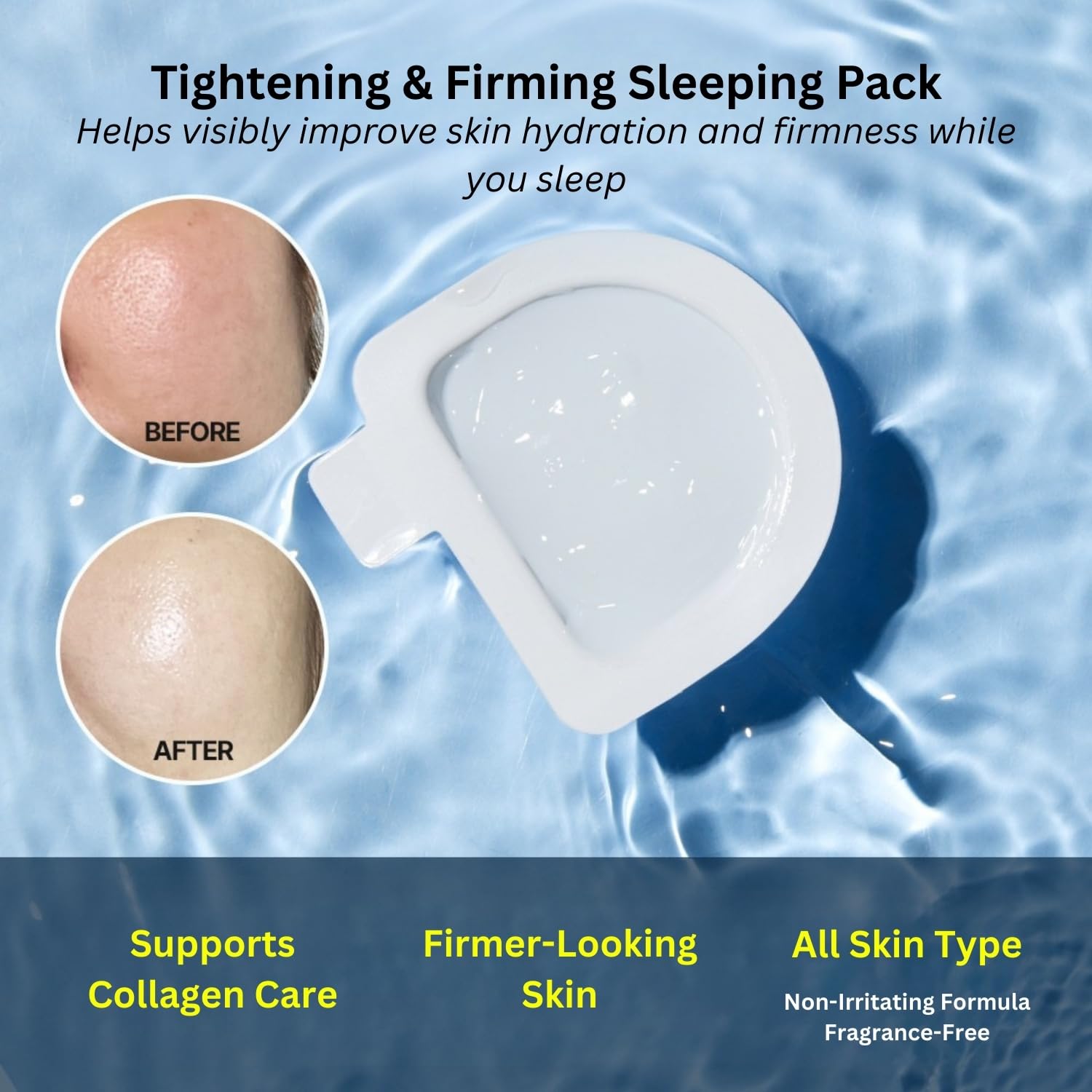 Differ & Deeper Tightening & Firming Sleeping Pack – 7 x 5g Single-Use Night Mask Capsules | Overnight Skin Firming & Moisture Care | Travel-Friendly K-Beauty Skincare