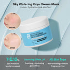 Differ & Deeper Sky Watering Cryo Cream Mask – Hydrating & Soothing Face Mask with Sea Water & Sodium Hyaluronate for Calm, Moisturized Skin | Korean Skincare 5.29oz