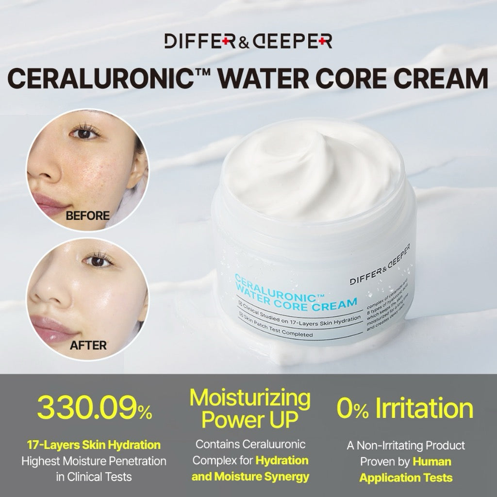 Differ & Deeper Ceraluronic Water Core Cream